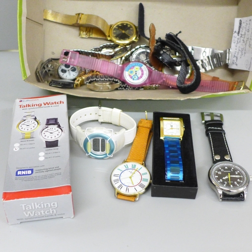 711 - Assorted wristwatches including Krug-Baumen chronograph, Dolce & Gabbana chronograph, Rotary and Sei... 