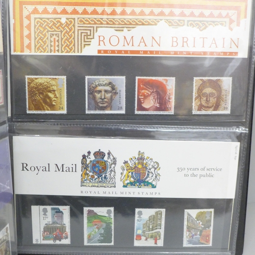 713 - Stamps; an album of GB presentation packs (40)