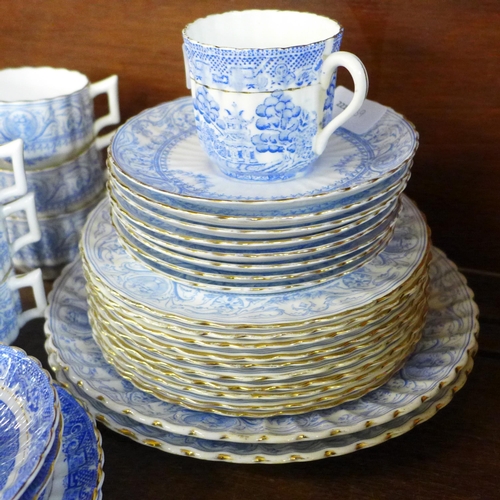 723 - A collection of early Aynsley blue and white china and three Blairs china trios  **PLEASE NOTE THIS ... 