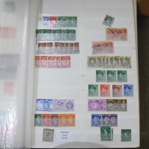 726 - Stamps; a box of GB stamps, covers, etc.