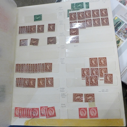 726 - Stamps; a box of GB stamps, covers, etc.