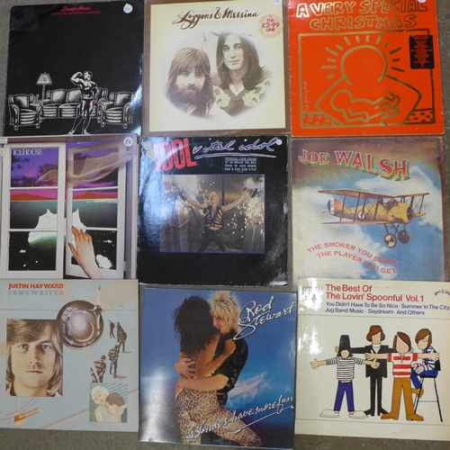 742 - A collection of 1960s and 1970s LP records including Beach Boys, ELO, Elton John, Billy Idol, etc. (... 