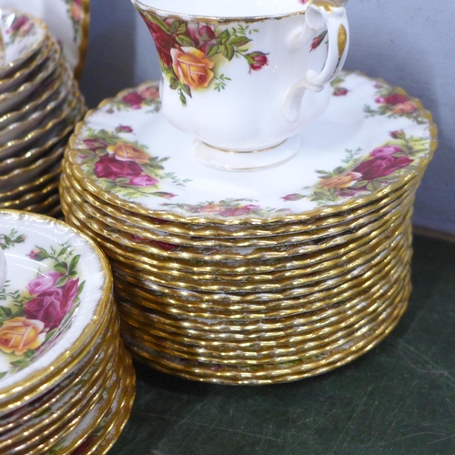 793 - A Royal Albert Old Country Roses tea and coffee set, telephone, cake stand, etc., two cups a/f  **PL... 