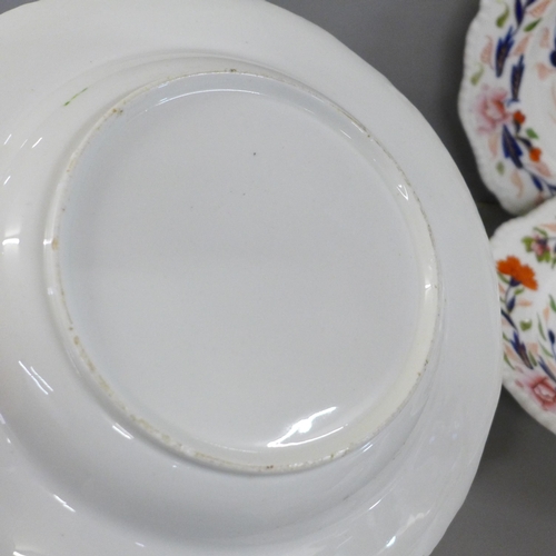 808 - Six early Davenport plates and bowls