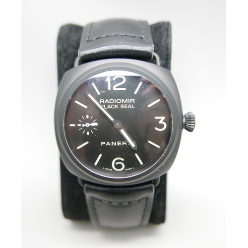 901 - A Panerai Radiomir Black Seal wristwatch, OP 6723-BB 1530695, with box and papers