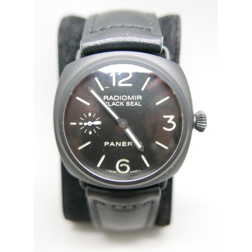 901 - A Panerai Radiomir Black Seal wristwatch, OP 6723-BB 1530695, with box and papers