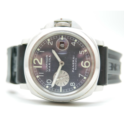 908 - A Panerai Luminor Marina automatic wristwatch, OP 6553-BB 1057157-E1716/4000, with box and papers