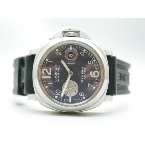 908 - A Panerai Luminor Marina automatic wristwatch, OP 6553-BB 1057157-E1716/4000, with box and papers