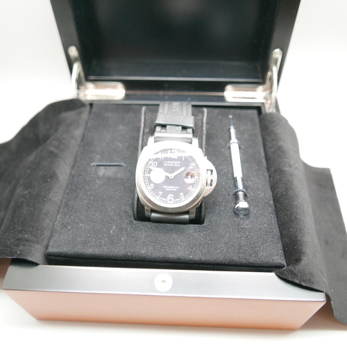 908 - A Panerai Luminor Marina automatic wristwatch, OP 6553-BB 1057157-E1716/4000, with box and papers