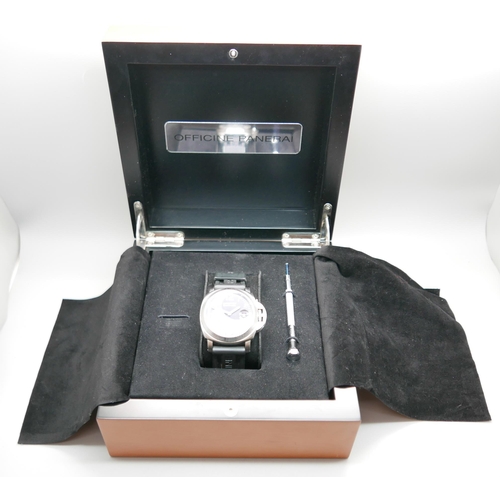 908 - A Panerai Luminor Marina automatic wristwatch, OP 6553-BB 1057157-E1716/4000, with box and papers