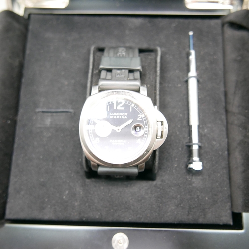 908 - A Panerai Luminor Marina automatic wristwatch, OP 6553-BB 1057157-E1716/4000, with box and papers