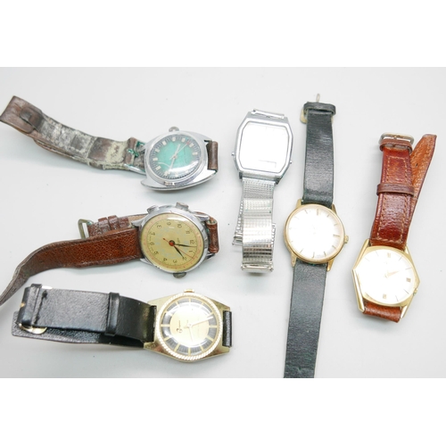 934 - Six wristwatches including Paul Jobin, Misalla, Accurist and Casio