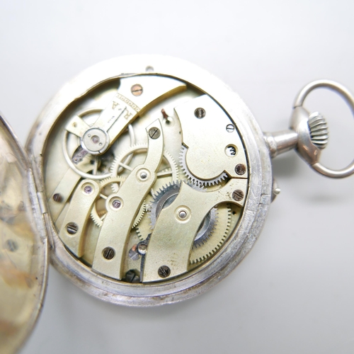 939 - A collection of silver pocket and fob watches, (6)