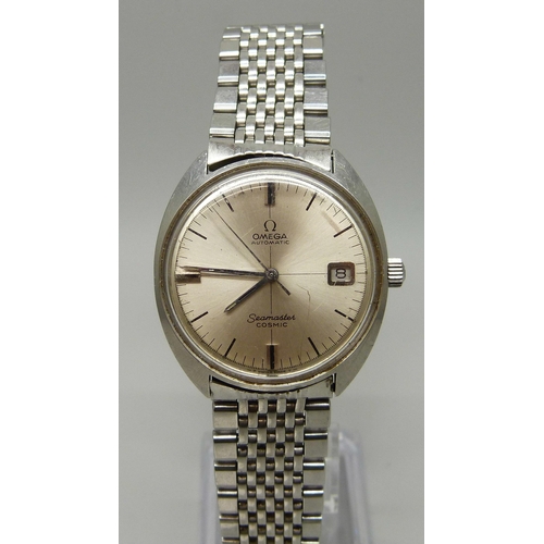 982 - A gentleman's Omega Seamaster Cosmic automatic wristwatch with original bracelet strap