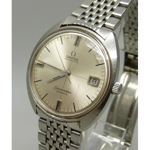 982 - A gentleman's Omega Seamaster Cosmic automatic wristwatch with original bracelet strap