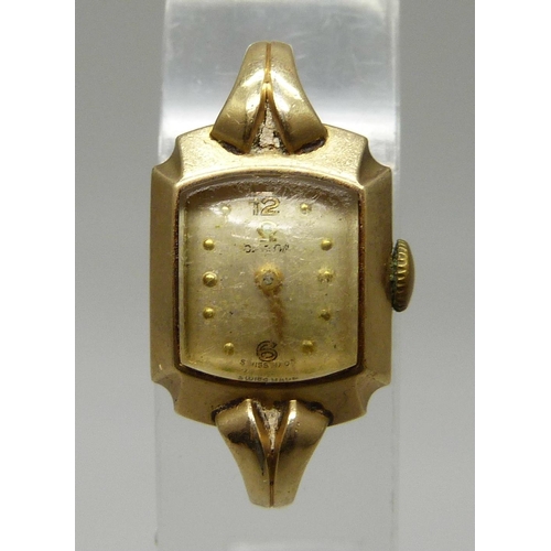 985 - A lady's Omega wristwatch head