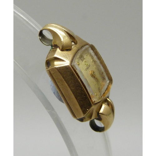 985 - A lady's Omega wristwatch head