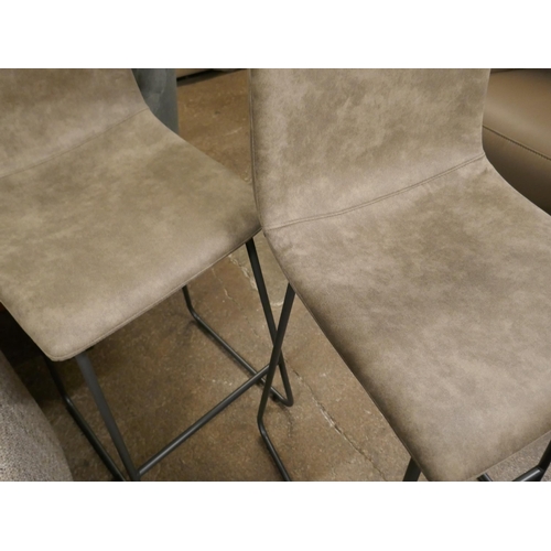 1390 - A pair of light grey Hanna barstools