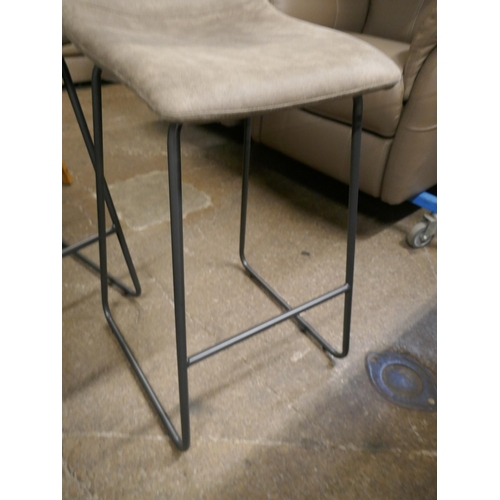 1390 - A pair of light grey Hanna barstools