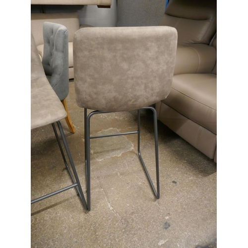 1390 - A pair of light grey Hanna barstools