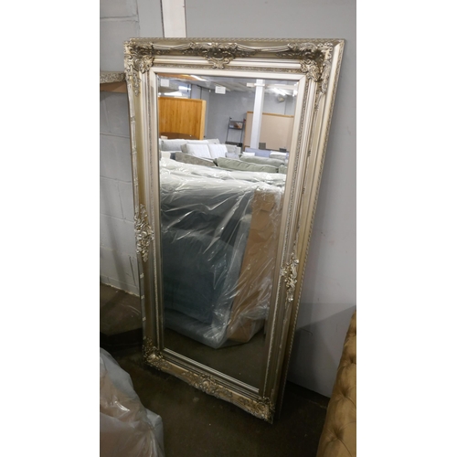 1457 - A large ornate mirror, 180 x 60cm