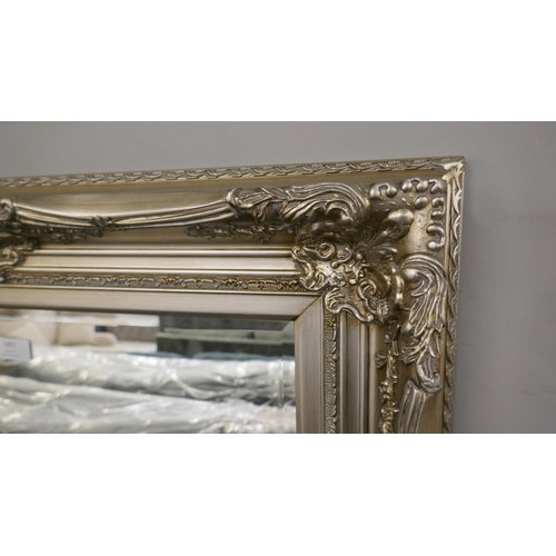 1457 - A large ornate mirror, 180 x 60cm