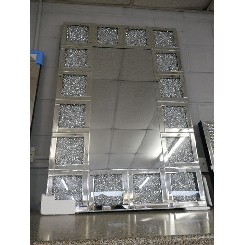 1460 - A large crushed diamond mirror, 120 x 80cm