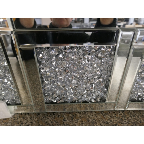 1460 - A large crushed diamond mirror, 120 x 80cm