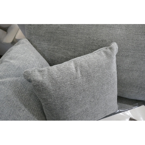 1471 - A Selsey grey upholstered three seater sofa and love seat RRP £1698