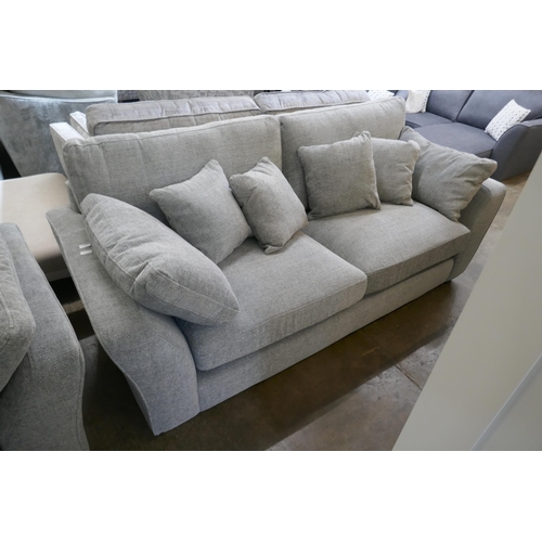 1471 - A Selsey grey upholstered three seater sofa and love seat RRP £1698