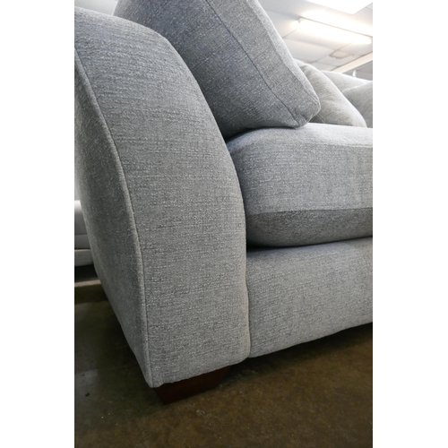 1471 - A Selsey grey upholstered three seater sofa and love seat RRP £1698