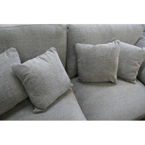 1471 - A Selsey grey upholstered three seater sofa and love seat RRP £1698