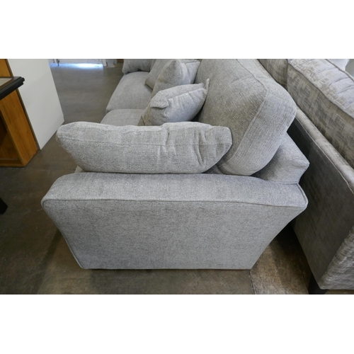 1471 - A Selsey grey upholstered three seater sofa and love seat RRP £1698