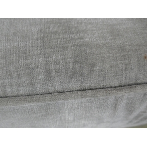 1508 - A grey velvet two seater sofa - missing legs, damaged frame