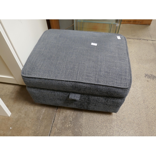 1524 - A blue upholstered footstool