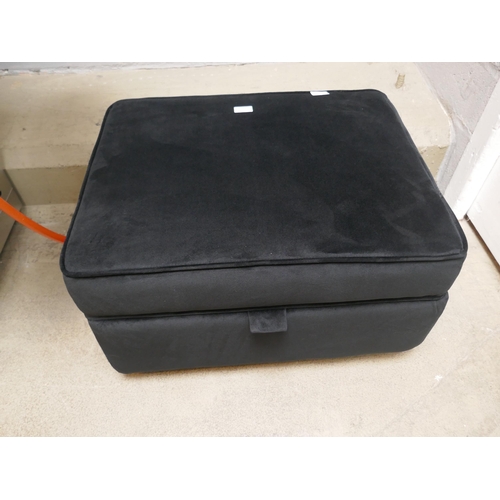 1549A - A black velvet footstool