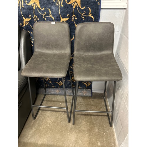 1345 - A pair of Dark grey Hanna barstools