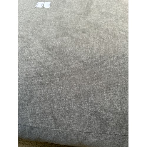1522A - Two grey upholstered footstools