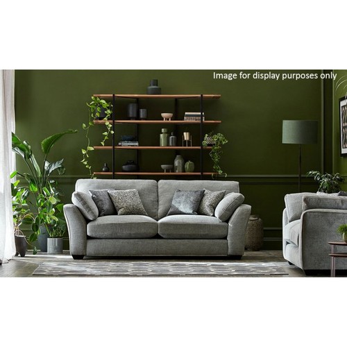 1471 - A Selsey grey upholstered three seater sofa and love seat RRP £1698