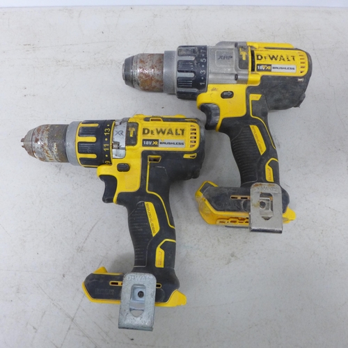 2002 - A Dewalt DCH273 cordless hammer drill, a Dewalt DCH263 cordless breaker drill, a Dewalt DCD795 18v c... 