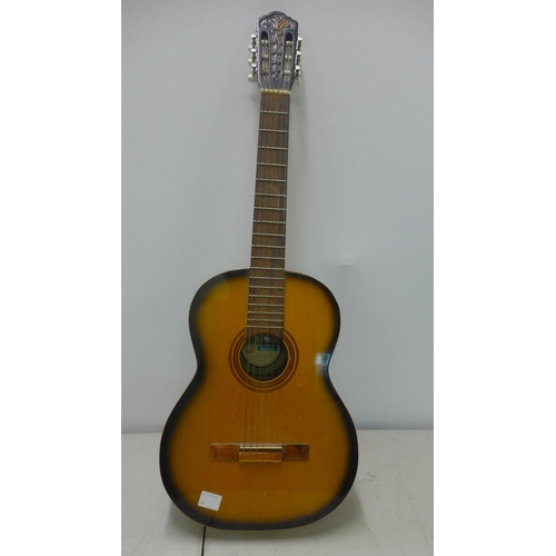 2053 - A Falcon FB100BL acoustic guitar and a Di Giorgio Classic acoustic guitar