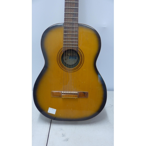 2053 - A Falcon FB100BL acoustic guitar and a Di Giorgio Classic acoustic guitar