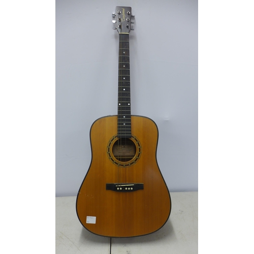 2054 - A Fender DG-5CEBLK single cut away black acoustic guitar and a Tanglewood Indiana Glastonbury acoust... 