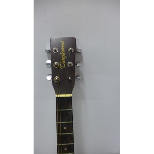 2054 - A Fender DG-5CEBLK single cut away black acoustic guitar and a Tanglewood Indiana Glastonbury acoust... 