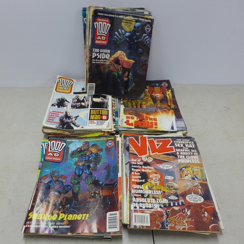 2069 - A box of approx. 50 1990s and early 2000s 2000AD comic books featuring mainly Judge Dredd comics