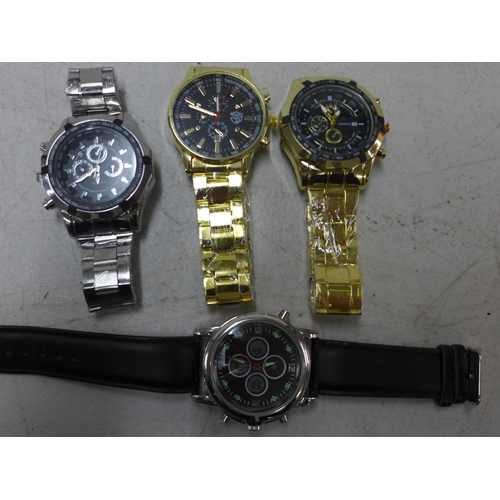 2084 - 4 Unused men's wristwatches, no boxes