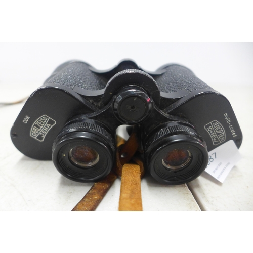 2087 - A pair of Jenotem Carl Zeiss Jena 10 x 50 DDR binoculars