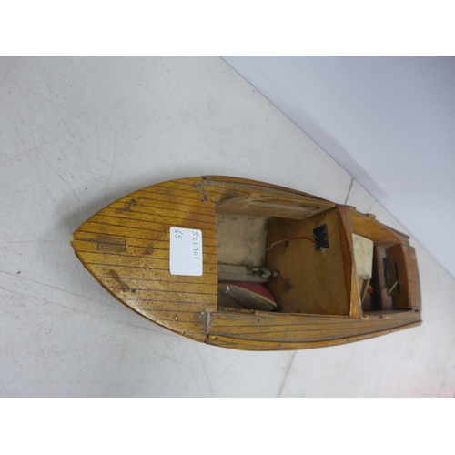 2090 - A wooden model boat