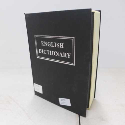 2099 - An English Dictionary book safe with key