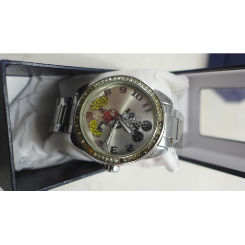 2100 - 5 Men's boxed wristwatches including Timeless,  Mickey Mouse, Sekonda, Rojas and Constant